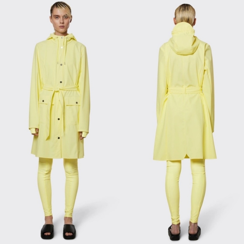NWT Rains Curve Belted Raincoat Trench, Women's M/L Color Straw - Picture 7 of 15